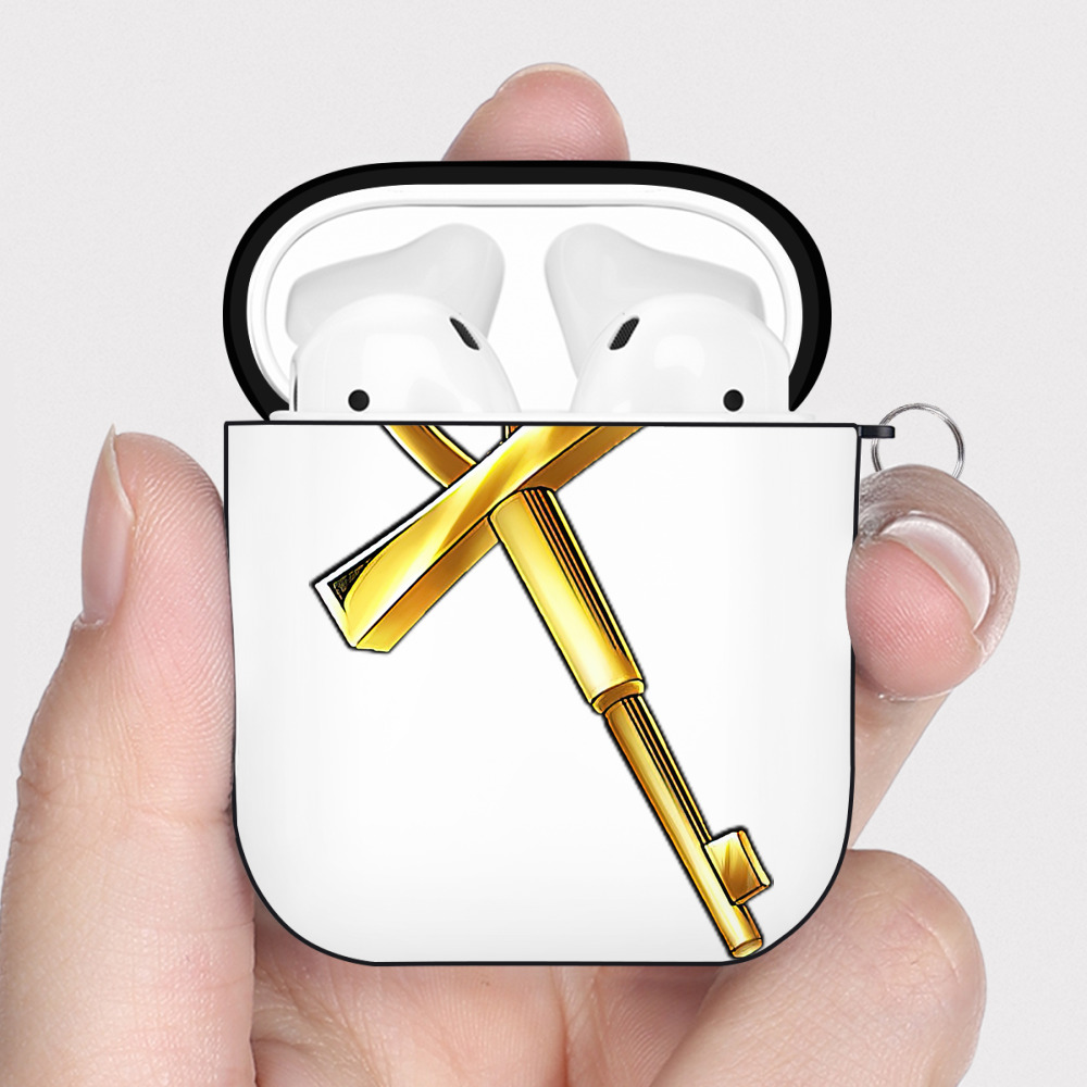 （画像用） 遊☆戯☆王 Yu-Gi-Oh! AirPods 第2世代保護ケース ハードシェル ブラック 耐衝撃・防指紋・カラビナ付き