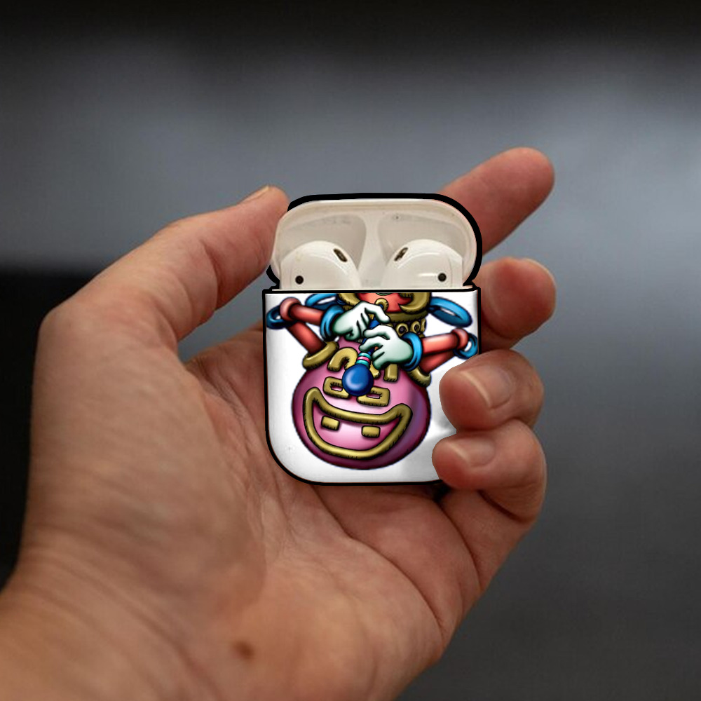 遊☆戯☆王 Yu-Gi-Oh! AirPods 第2世代保護ケース ハードシェル ブラック 耐衝撃・防指紋・カラビナ付き