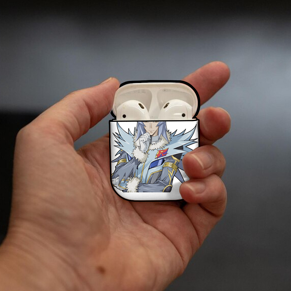 遊☆戯☆王 Yu-Gi-Oh! AirPods 第2世代保護ケース ハードシェル ブラック 耐衝撃・防指紋・カラビナ付き