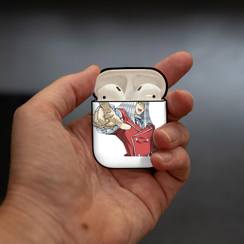 遊☆戯☆王 Yu-Gi-Oh! AirPods 第2世代保護ケース ハードシェル ブラック 耐衝撃・防指紋・カラビナ付き