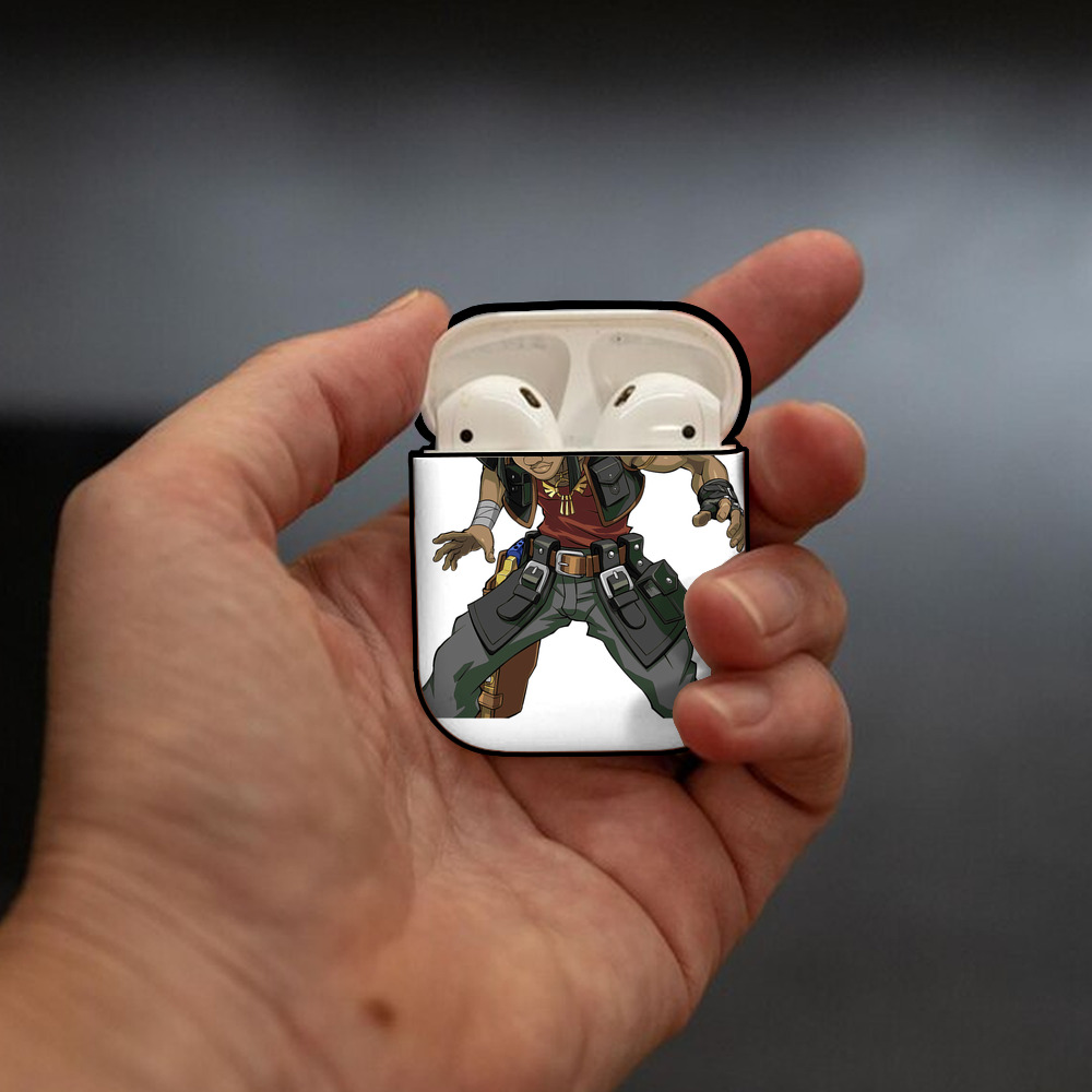 遊☆戯☆王 Yu-Gi-Oh! AirPods 第2世代保護ケース ハードシェル ブラック 耐衝撃・防指紋・カラビナ付き