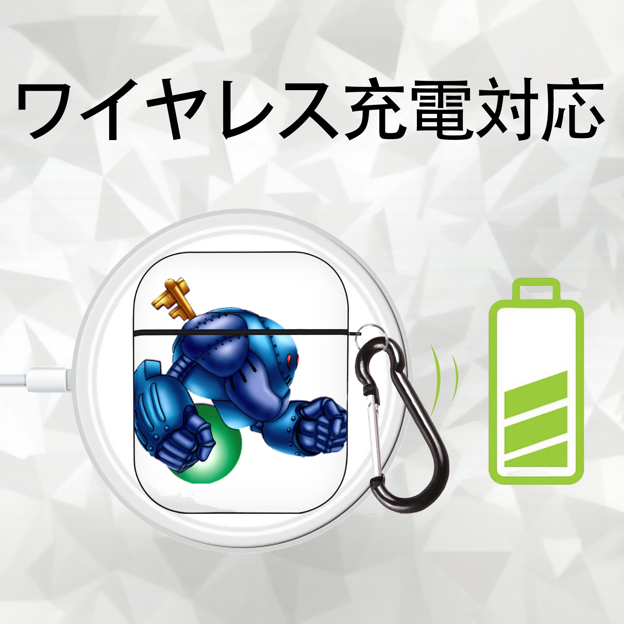 遊☆戯☆王 Yu-Gi-Oh! AirPods 第2世代保護ケース ハードシェル ブラック 耐衝撃・防指紋・カラビナ付き