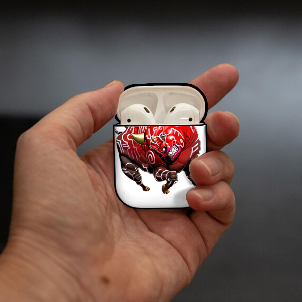 遊☆戯☆王 Yu-Gi-Oh! AirPods 第2世代保護ケース ハードシェル ブラック 耐衝撃・防指紋・カラビナ付き