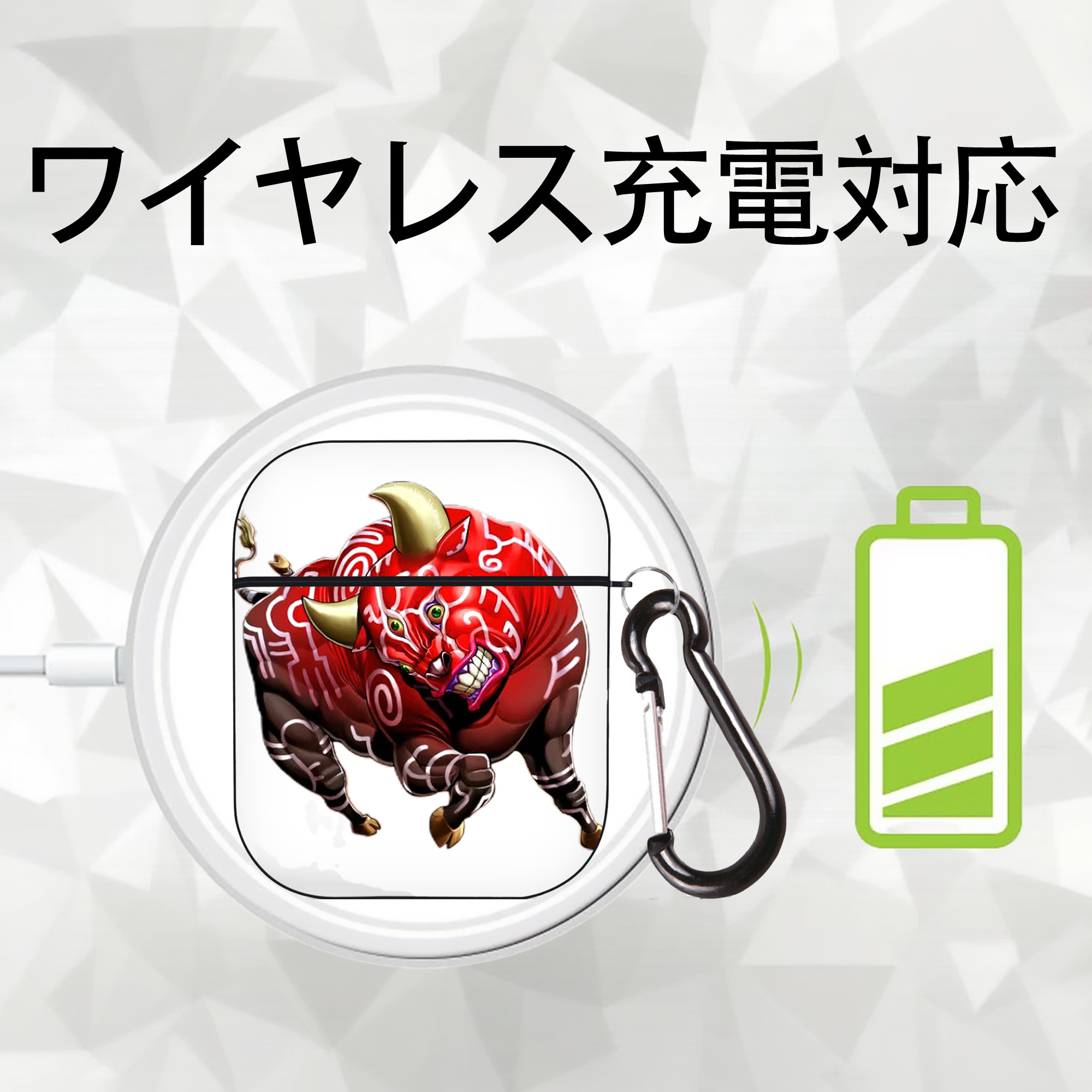 遊☆戯☆王 Yu-Gi-Oh! AirPods 第2世代保護ケース ハードシェル ブラック 耐衝撃・防指紋・カラビナ付き