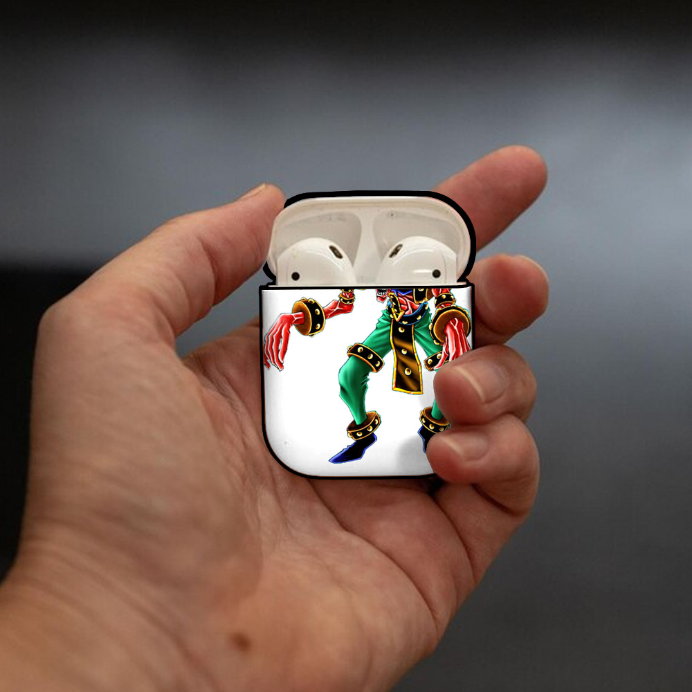 遊☆戯☆王 Yu-Gi-Oh! AirPods 第2世代保護ケース ハードシェル ブラック 耐衝撃・防指紋・カラビナ付き