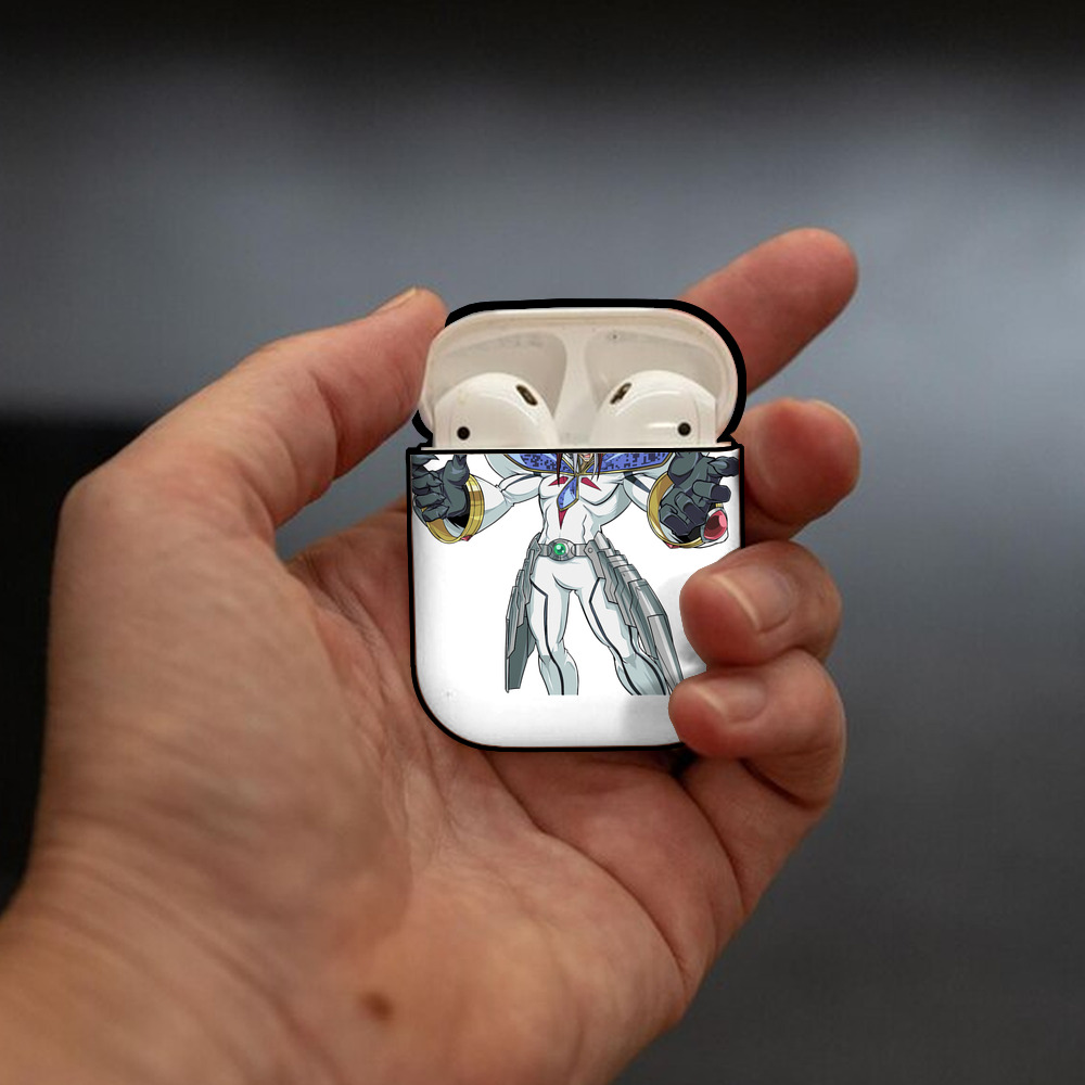遊☆戯☆王 Yu-Gi-Oh! AirPods 第2世代保護ケース ハードシェル ブラック 耐衝撃・防指紋・カラビナ付き