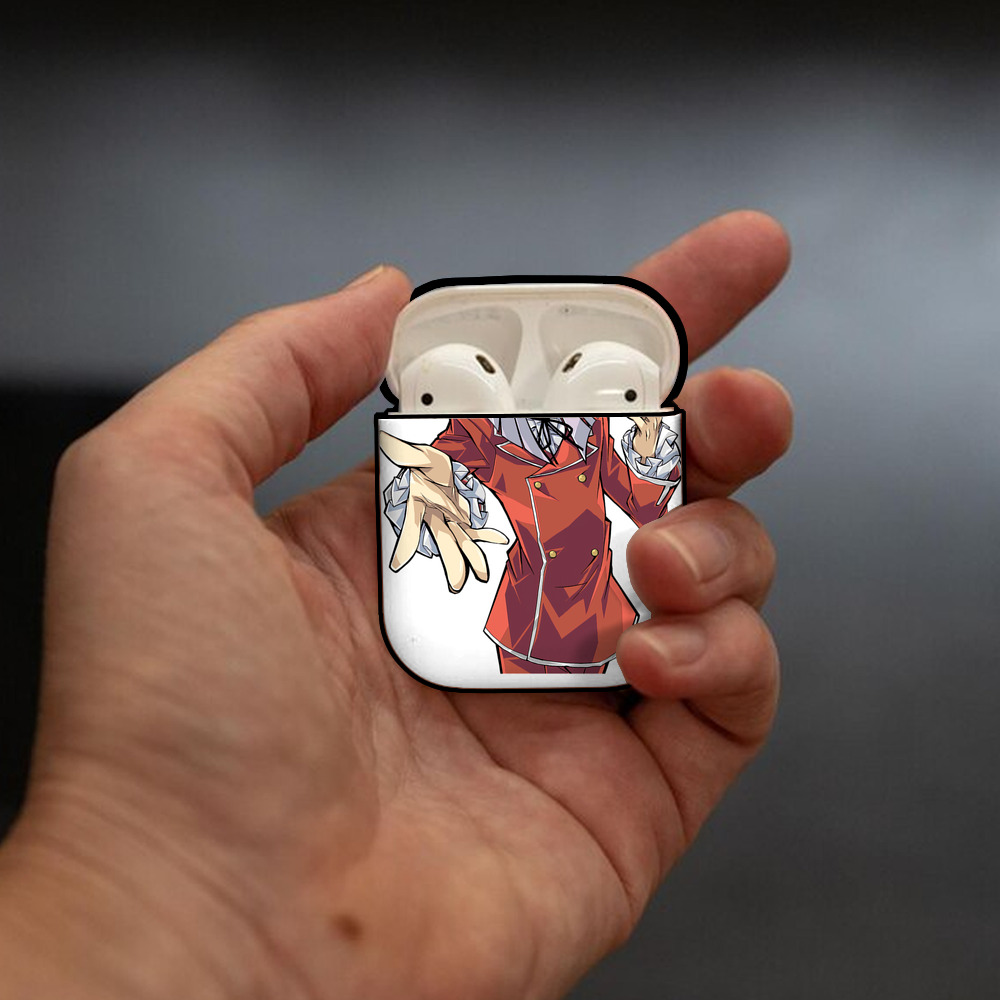 遊☆戯☆王 Yu-Gi-Oh! AirPods 第2世代保護ケース ハードシェル ブラック 耐衝撃・防指紋・カラビナ付き