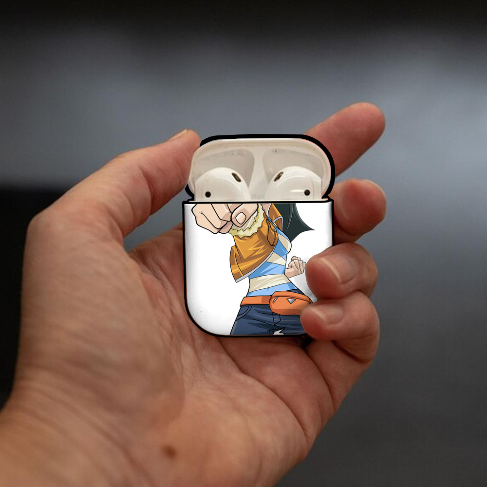 遊☆戯☆王 Yu-Gi-Oh! AirPods 第2世代保護ケース ハードシェル ブラック 耐衝撃・防指紋・カラビナ付き