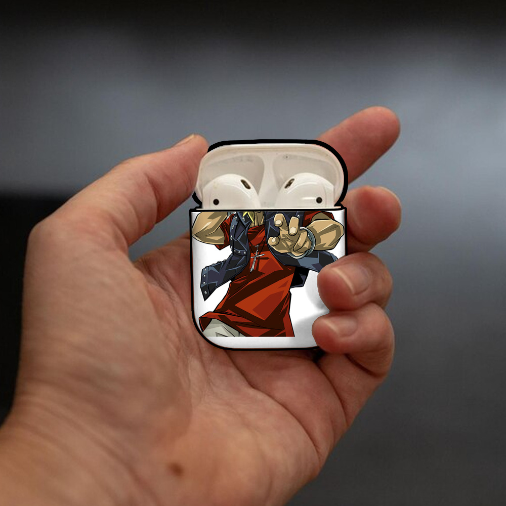 遊☆戯☆王 Yu-Gi-Oh! AirPods 第2世代保護ケース ハードシェル ブラック 耐衝撃・防指紋・カラビナ付き