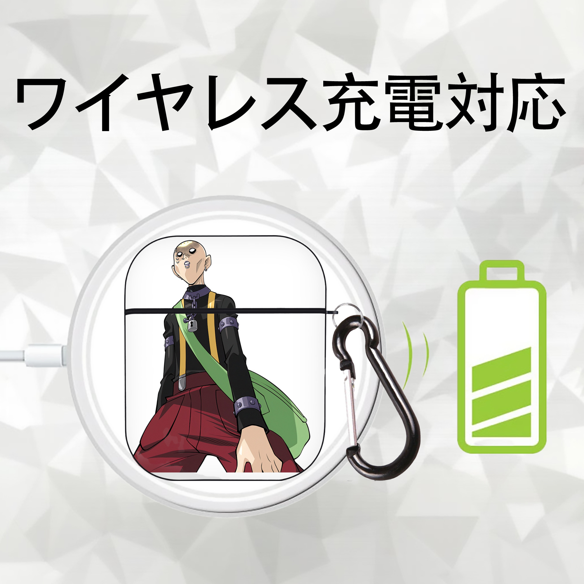 遊☆戯☆王 Yu-Gi-Oh! AirPods 第2世代保護ケース ハードシェル ブラック 耐衝撃・防指紋・カラビナ付き