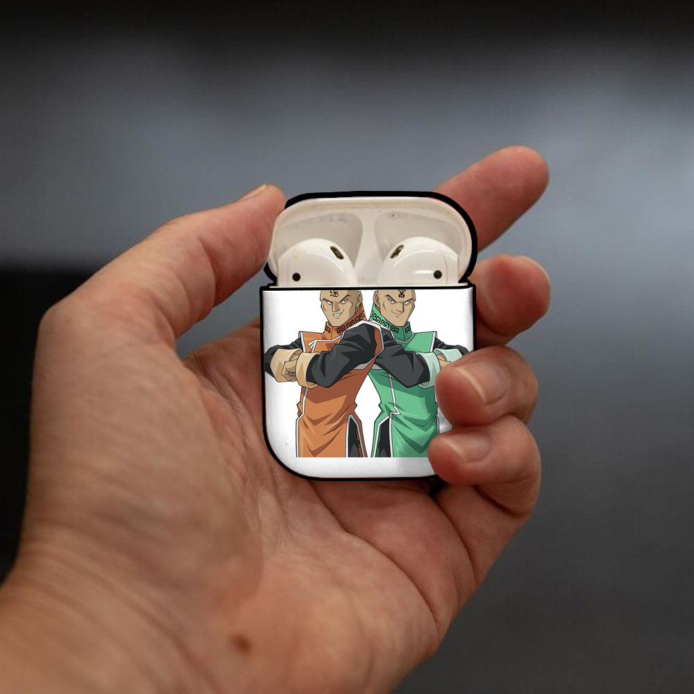 遊☆戯☆王 Yu-Gi-Oh! AirPods 第2世代保護ケース ハードシェル ブラック 耐衝撃・防指紋・カラビナ付き