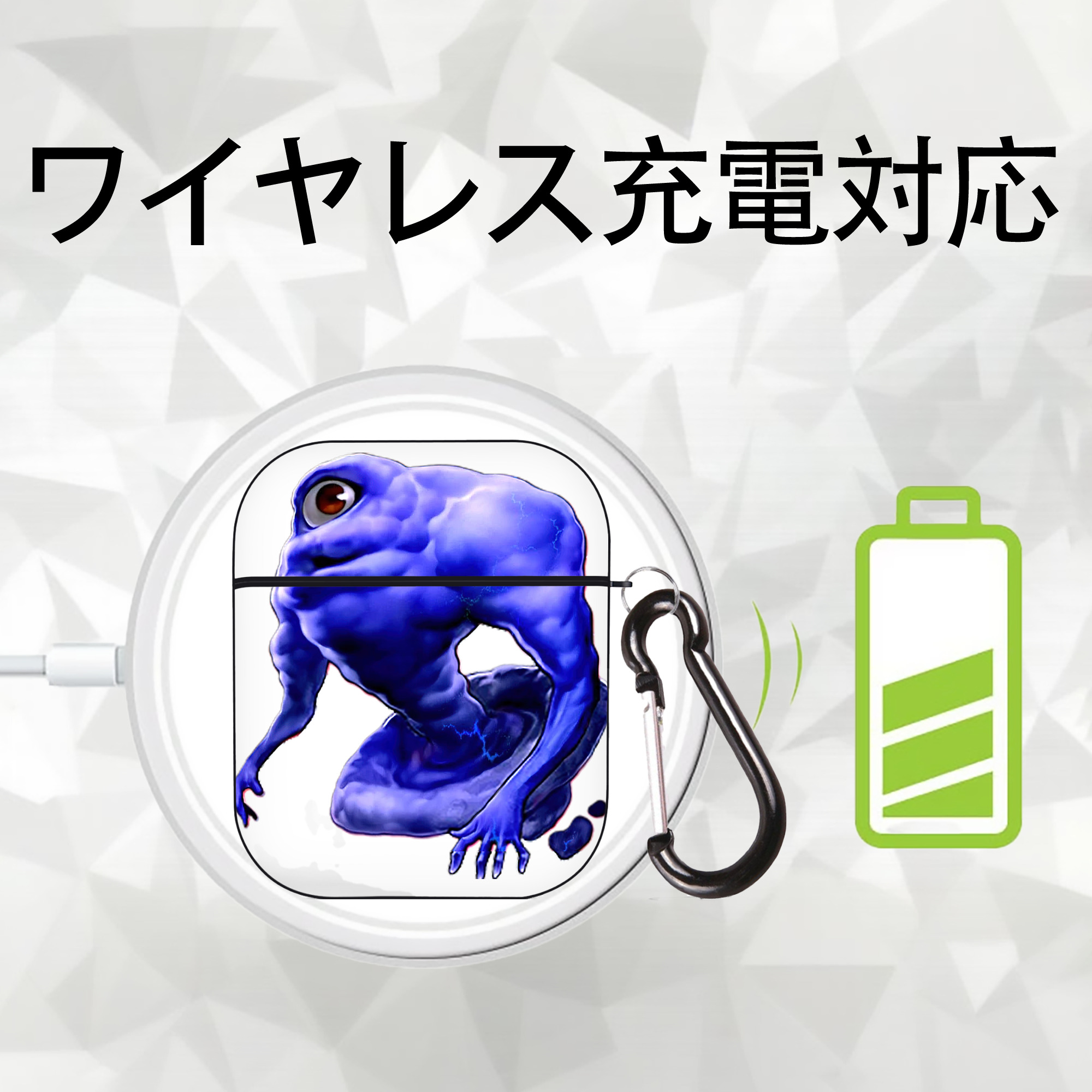 遊☆戯☆王 Yu-Gi-Oh! AirPods 第2世代保護ケース ハードシェル ブラック 耐衝撃・防指紋・カラビナ付き