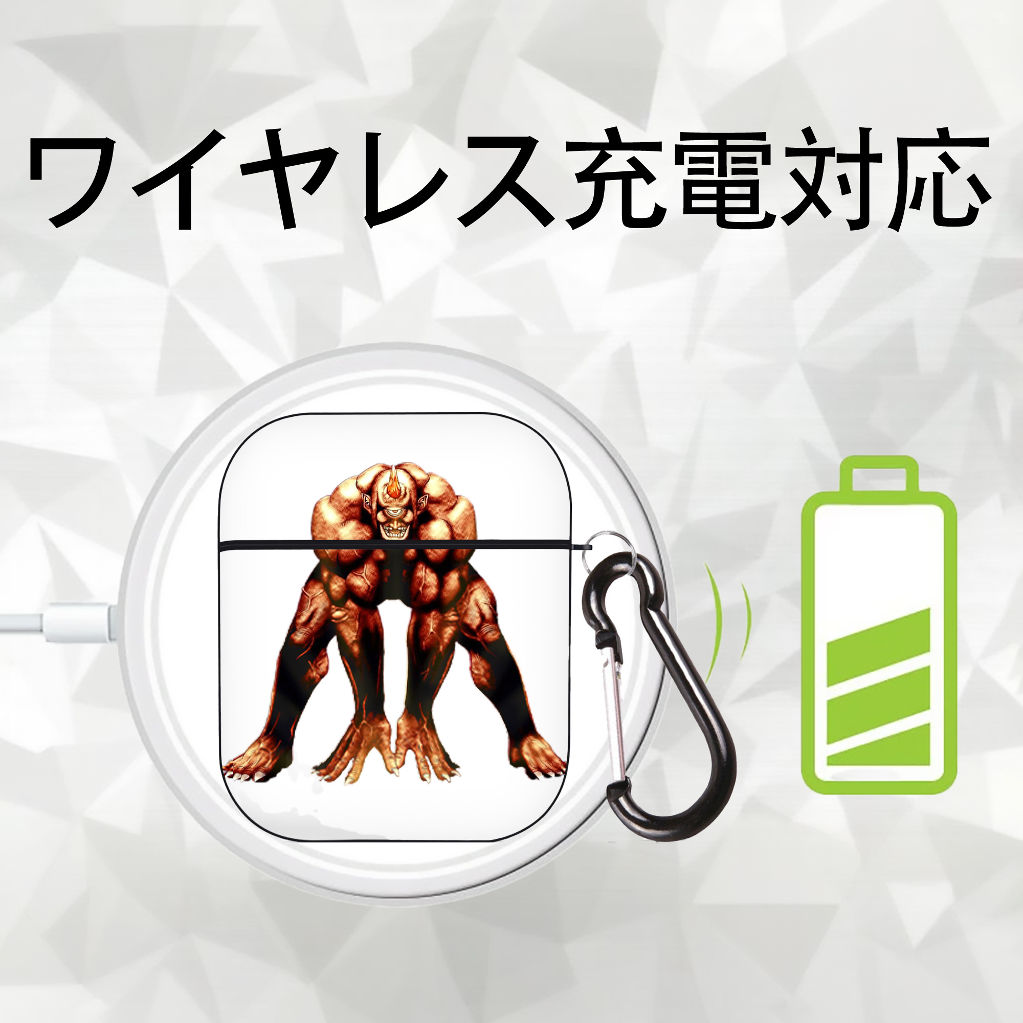 遊☆戯☆王 Yu-Gi-Oh! AirPods 第2世代保護ケース ハードシェル ブラック 耐衝撃・防指紋・カラビナ付き