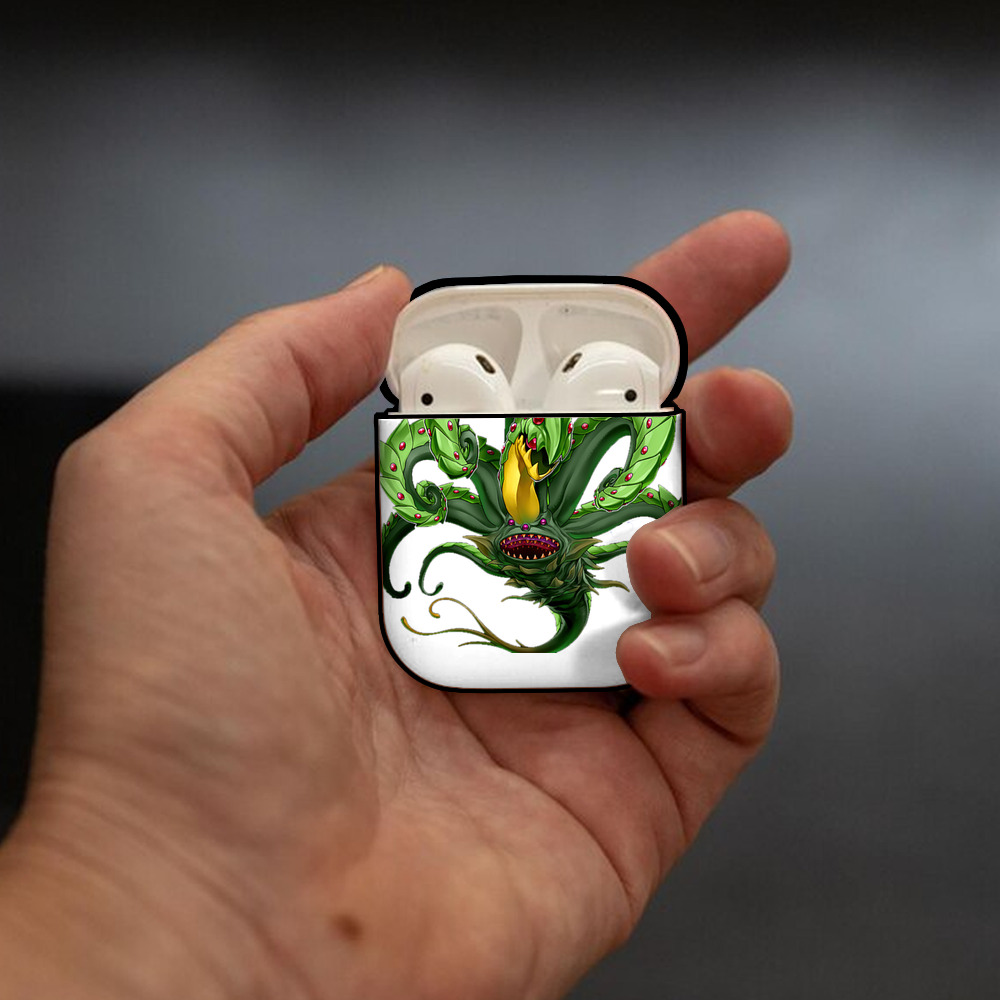 遊☆戯☆王 Yu-Gi-Oh! AirPods 第2世代保護ケース ハードシェル ブラック 耐衝撃・防指紋・カラビナ付き
