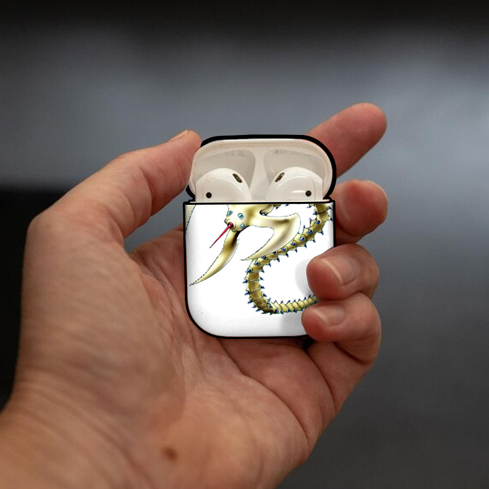 遊☆戯☆王 Yu-Gi-Oh! AirPods 第2世代保護ケース ハードシェル ブラック 耐衝撃・防指紋・カラビナ付き