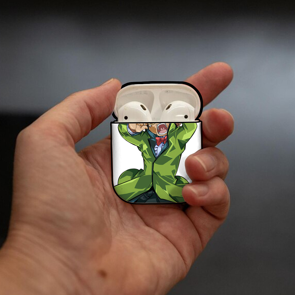 遊☆戯☆王 Yu-Gi-Oh! AirPods 第2世代保護ケース ハードシェル ブラック 耐衝撃・防指紋・カラビナ付き