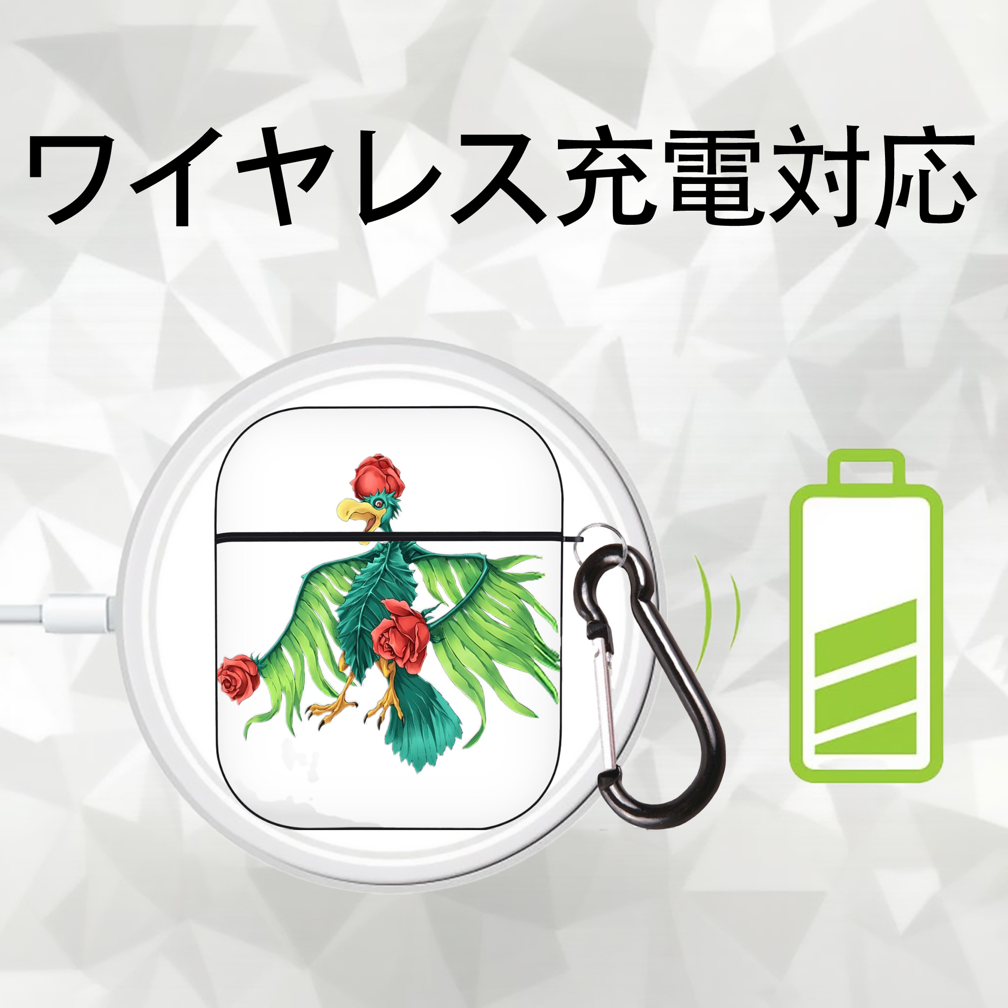 遊☆戯☆王 Yu-Gi-Oh! AirPods 第2世代保護ケース ハードシェル ブラック 耐衝撃・防指紋・カラビナ付き