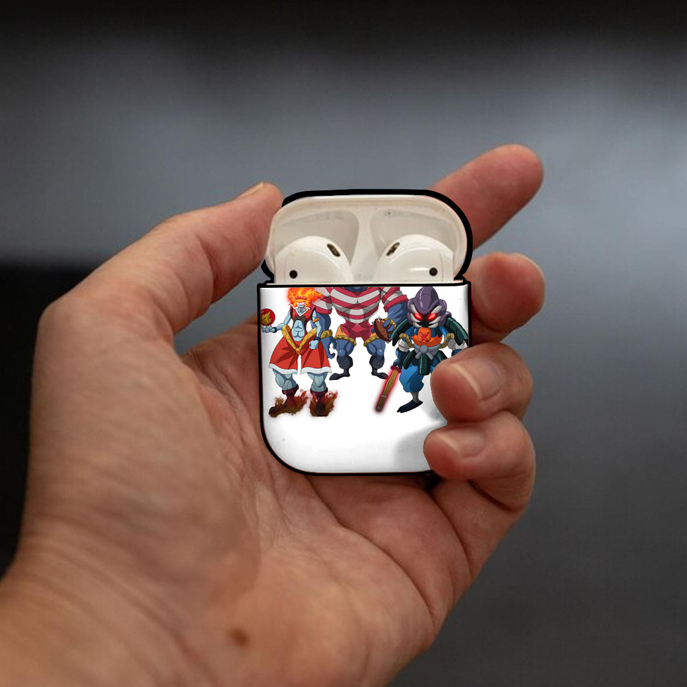遊☆戯☆王 Yu-Gi-Oh! AirPods 第2世代保護ケース ハードシェル ブラック 耐衝撃・防指紋・カラビナ付き