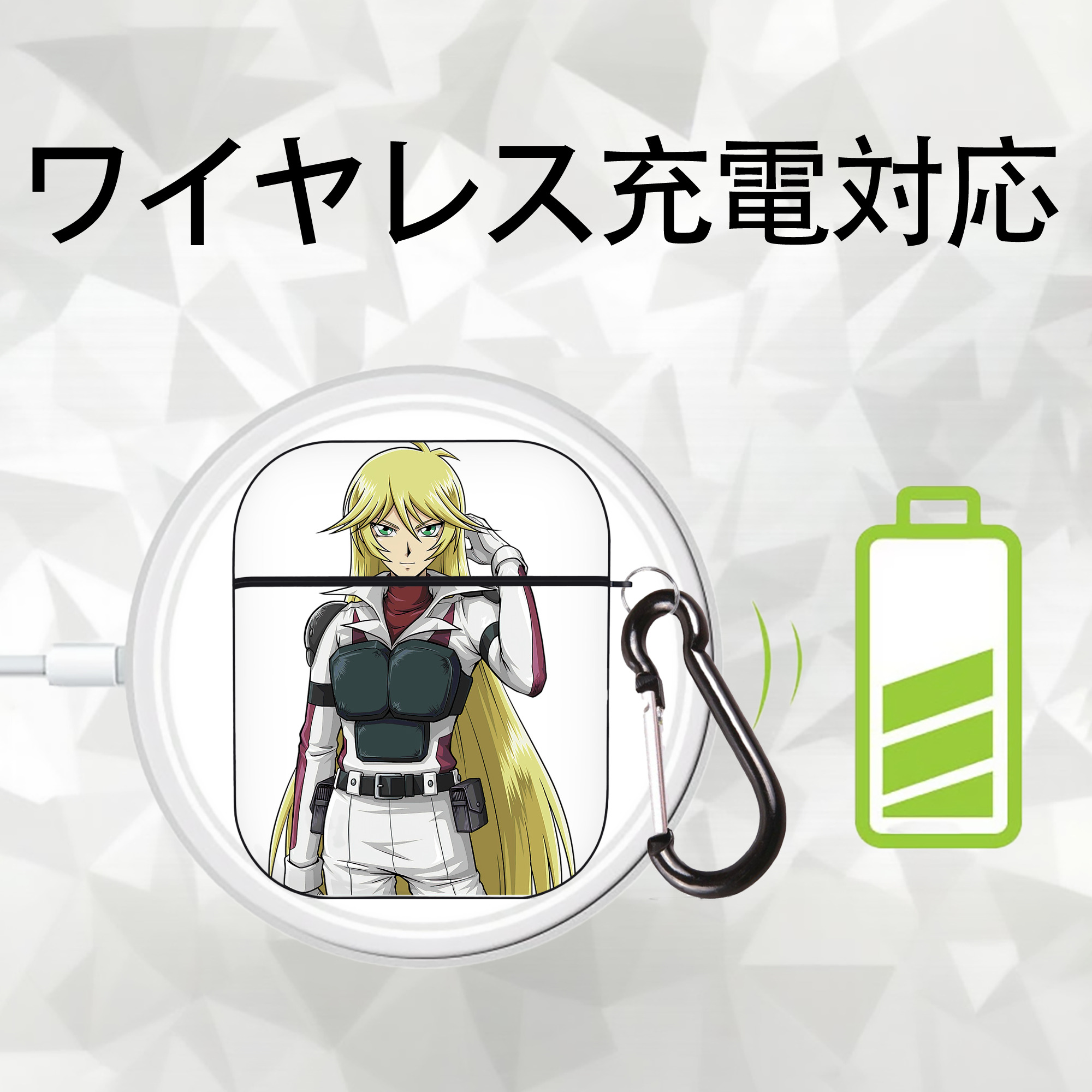 遊☆戯☆王 Yu-Gi-Oh! AirPods 第2世代保護ケース ハードシェル ブラック 耐衝撃・防指紋・カラビナ付き