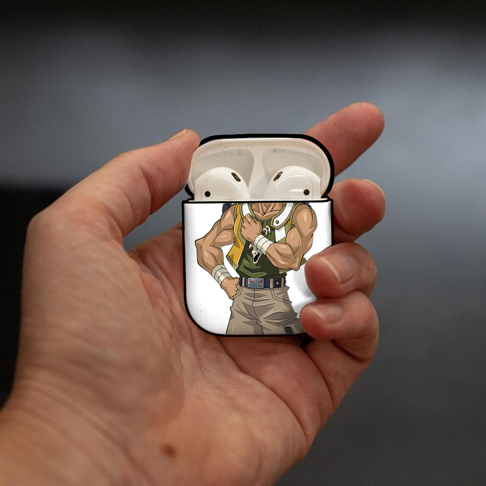遊☆戯☆王 Yu-Gi-Oh! AirPods 第2世代保護ケース ハードシェル ブラック 耐衝撃・防指紋・カラビナ付き