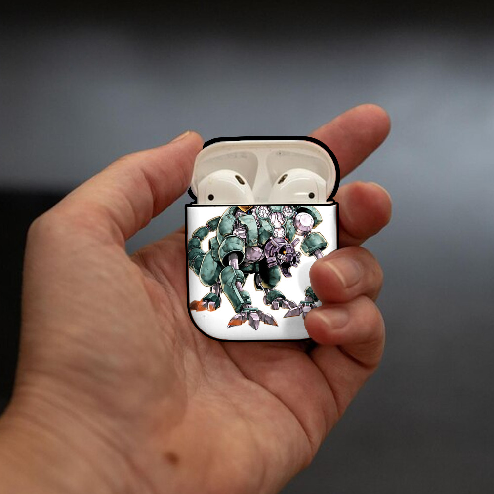 遊☆戯☆王 Yu-Gi-Oh! AirPods 第2世代保護ケース ハードシェル ブラック 耐衝撃・防指紋・カラビナ付き