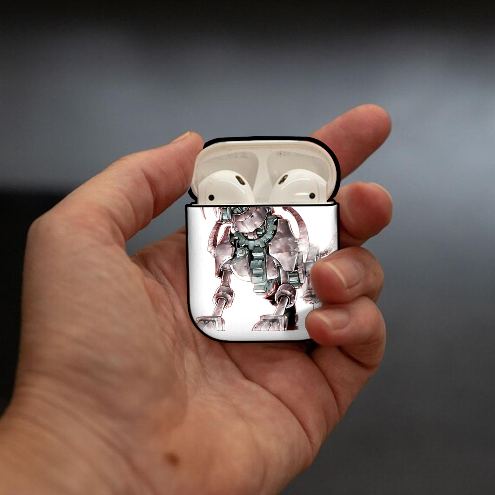 遊☆戯☆王 Yu-Gi-Oh! AirPods 第2世代保護ケース ハードシェル ブラック 耐衝撃・防指紋・カラビナ付き