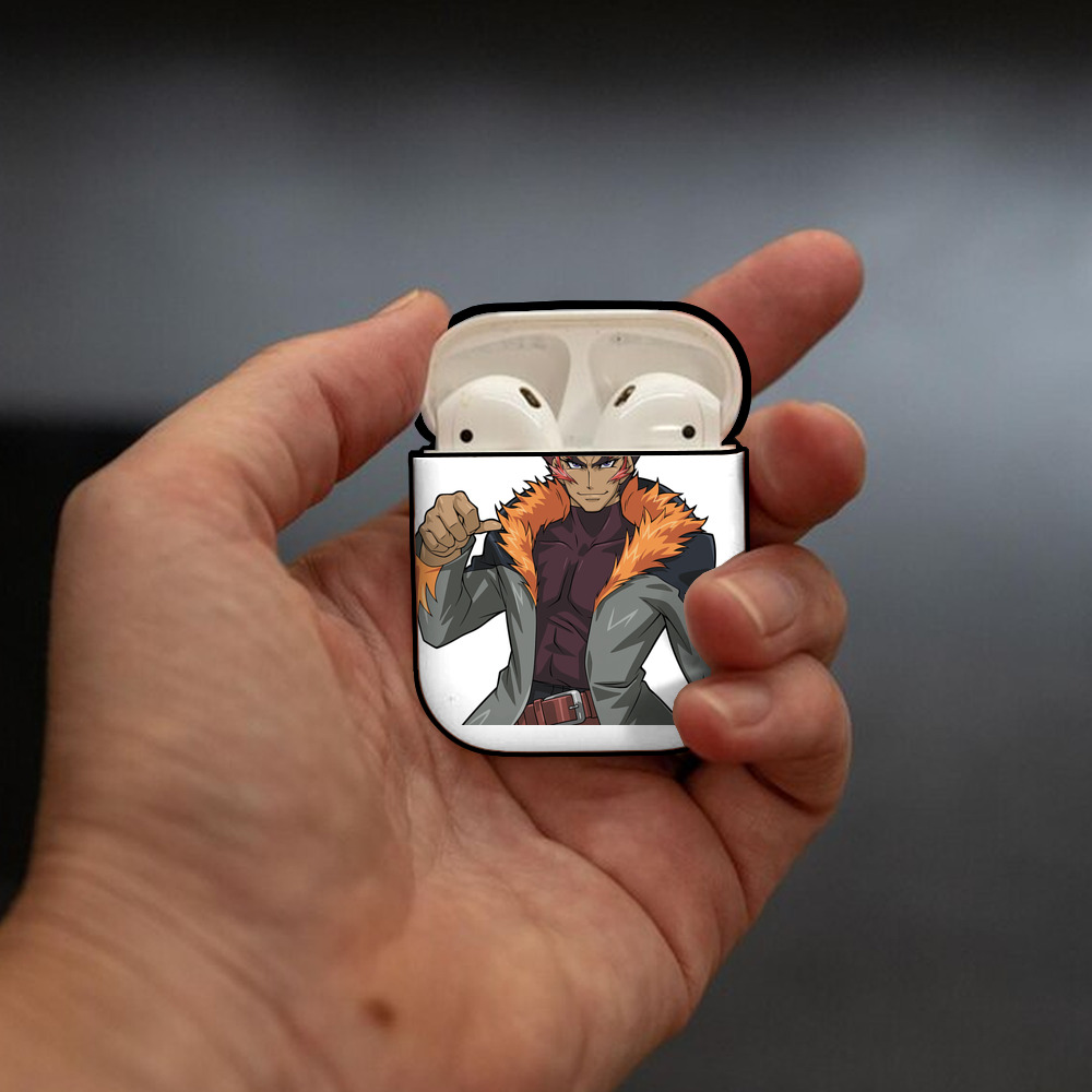 遊☆戯☆王 Yu-Gi-Oh! AirPods 第2世代保護ケース ハードシェル ブラック 耐衝撃・防指紋・カラビナ付き
