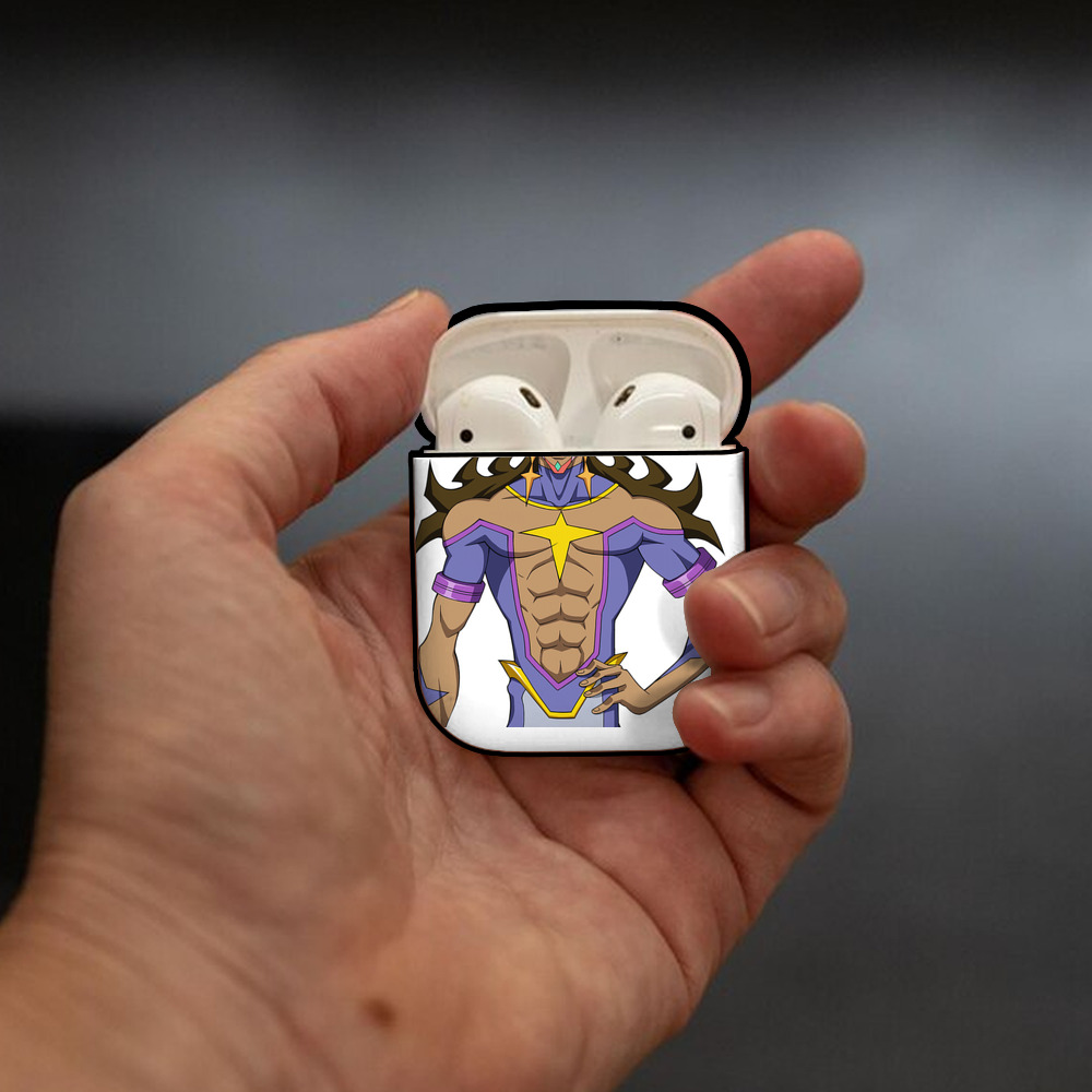 遊☆戯☆王 Yu-Gi-Oh! AirPods 第2世代保護ケース ハードシェル ブラック 耐衝撃・防指紋・カラビナ付き