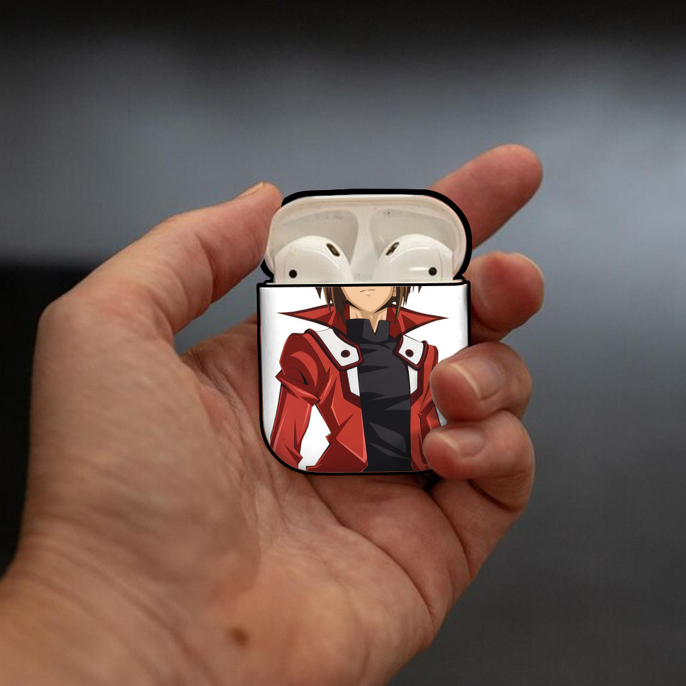 遊☆戯☆王 Yu-Gi-Oh! AirPods 第2世代保護ケース ハードシェル ブラック 耐衝撃・防指紋・カラビナ付き
