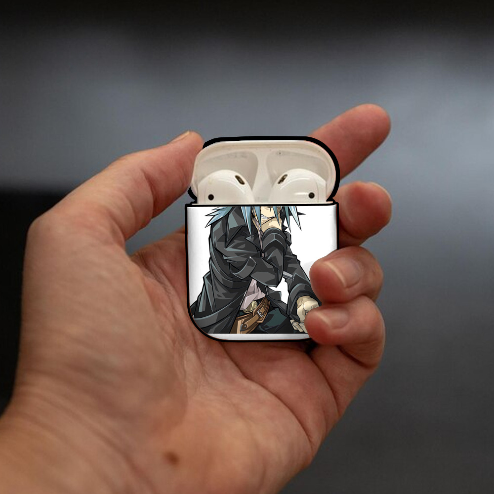 遊☆戯☆王 Yu-Gi-Oh! AirPods 第2世代保護ケース ハードシェル ブラック 耐衝撃・防指紋・カラビナ付き