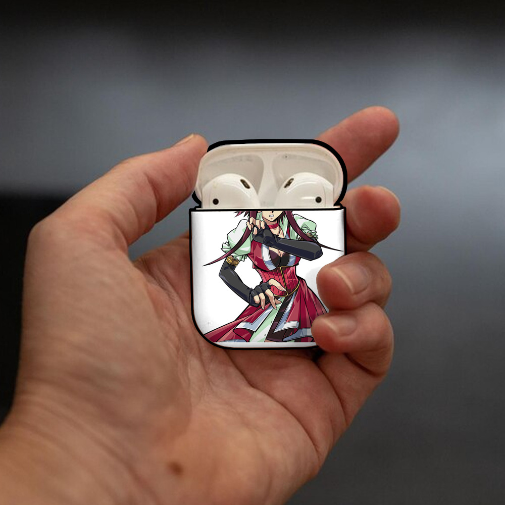 遊☆戯☆王 Yu-Gi-Oh! AirPods 第2世代保護ケース ハードシェル ブラック 耐衝撃・防指紋・カラビナ付き