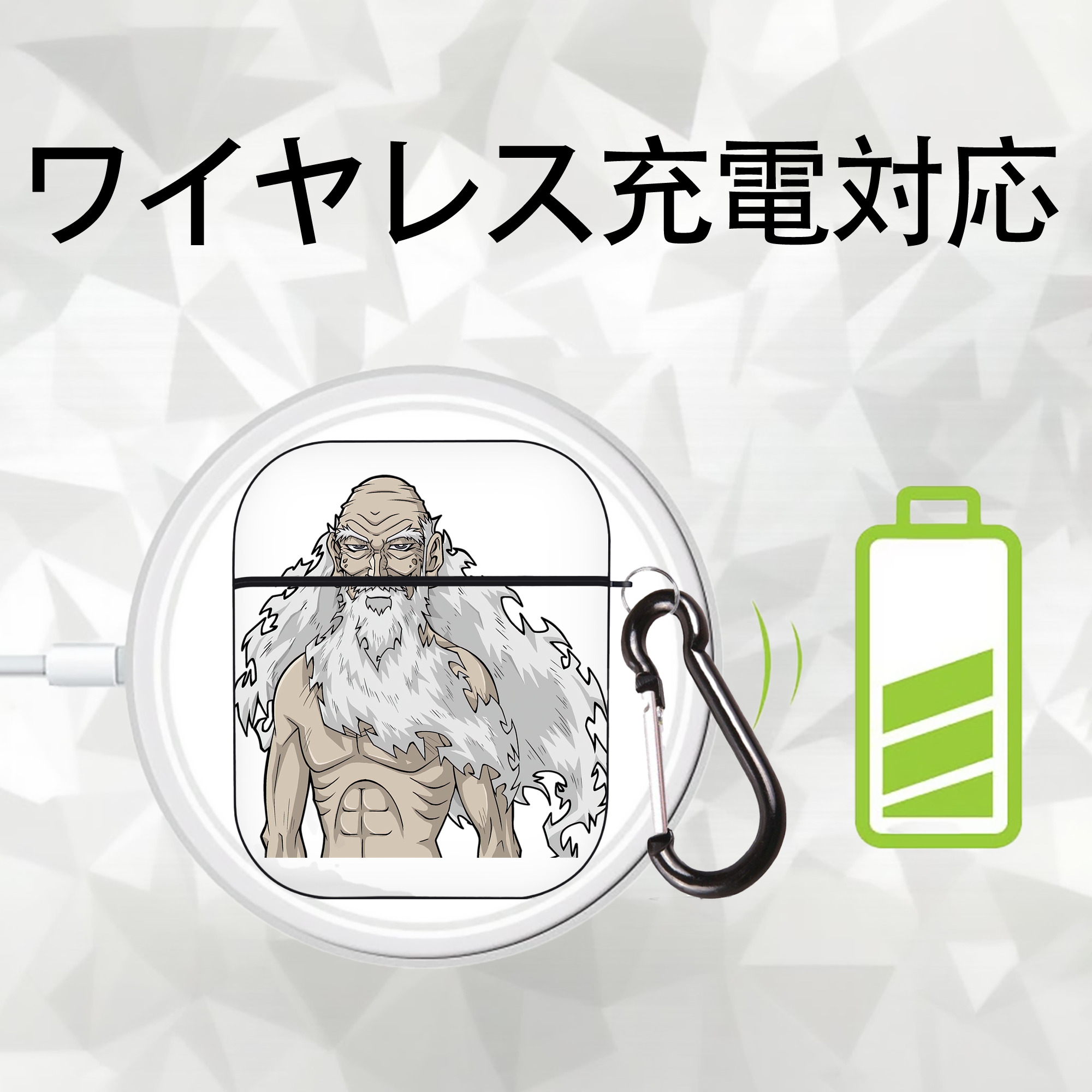 遊☆戯☆王 Yu-Gi-Oh! AirPods 第2世代保護ケース ハードシェル ブラック 耐衝撃・防指紋・カラビナ付き