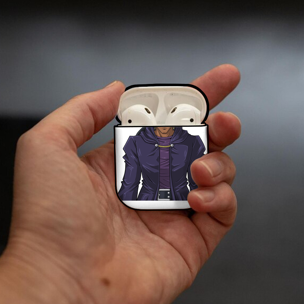 遊☆戯☆王 Yu-Gi-Oh! AirPods 第2世代保護ケース ハードシェル ブラック 耐衝撃・防指紋・カラビナ付き