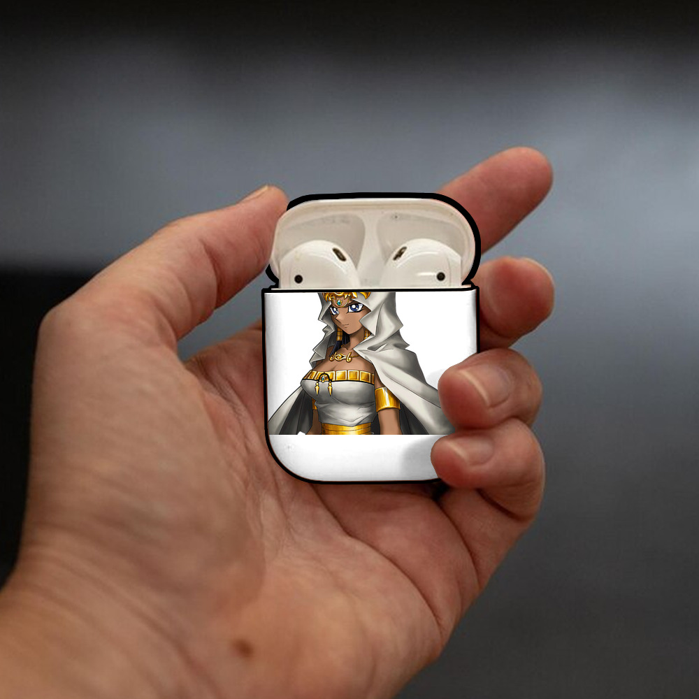 遊☆戯☆王 Yu-Gi-Oh! AirPods 第2世代保護ケース ハードシェル ブラック 耐衝撃・防指紋・カラビナ付き