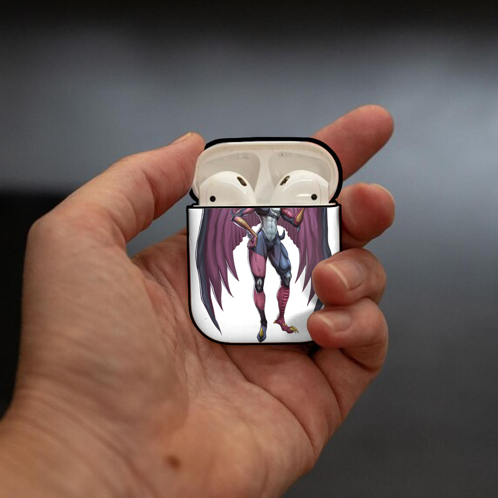 遊☆戯☆王 Yu-Gi-Oh! AirPods 第2世代保護ケース ハードシェル ブラック 耐衝撃・防指紋・カラビナ付き