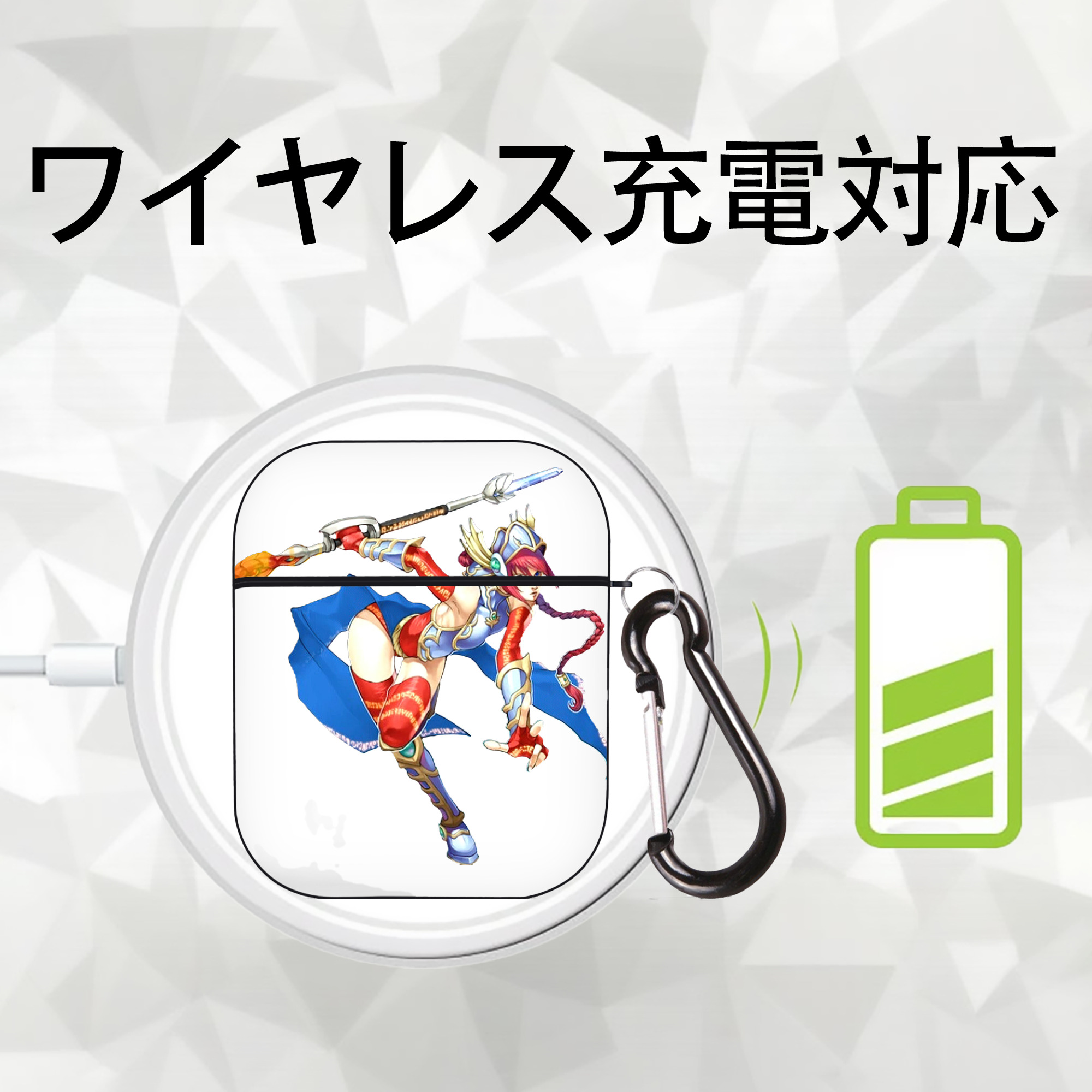 遊☆戯☆王 Yu-Gi-Oh! AirPods 第2世代保護ケース ハードシェル ブラック 耐衝撃・防指紋・カラビナ付き