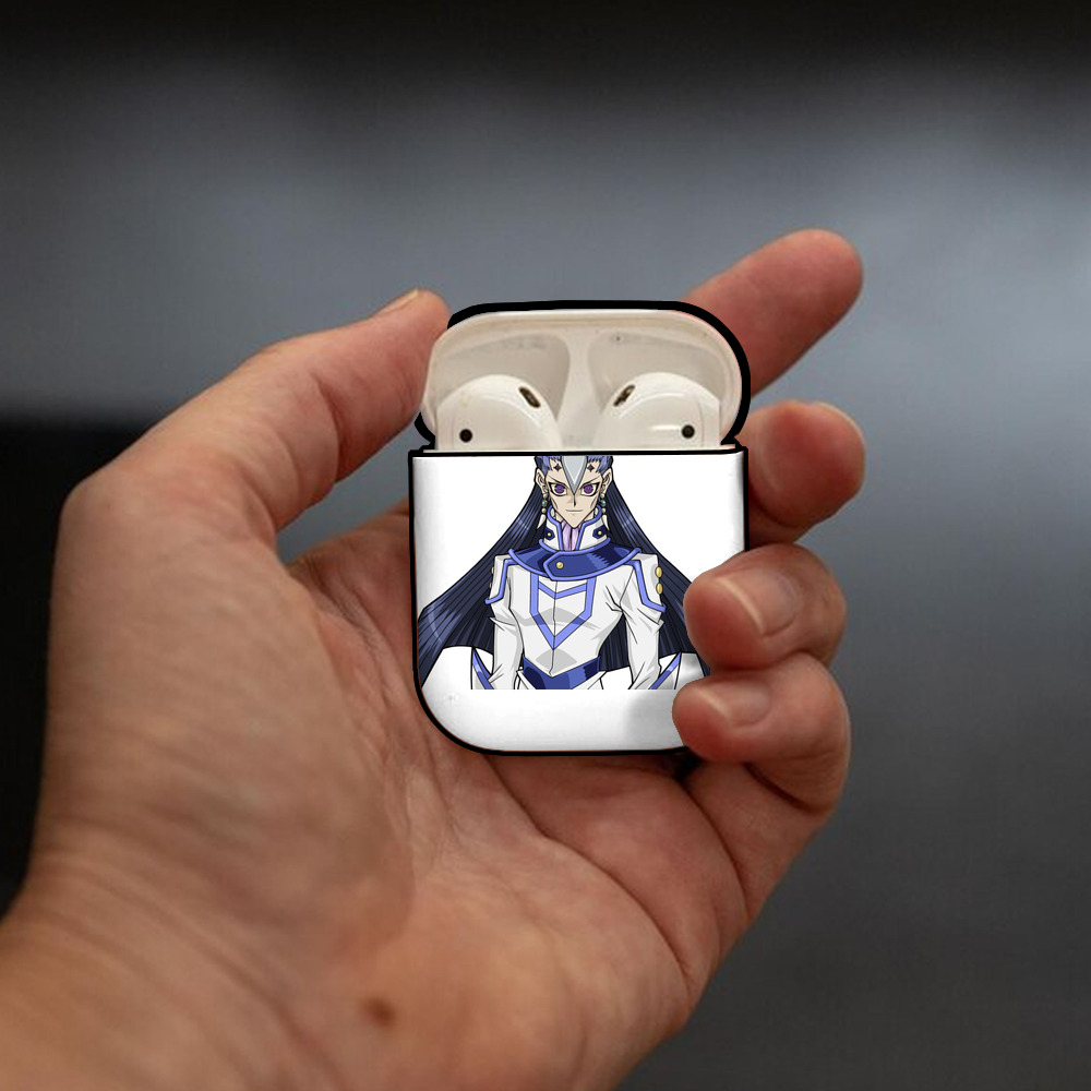 遊☆戯☆王 Yu-Gi-Oh! AirPods 第2世代保護ケース ハードシェル ブラック 耐衝撃・防指紋・カラビナ付き