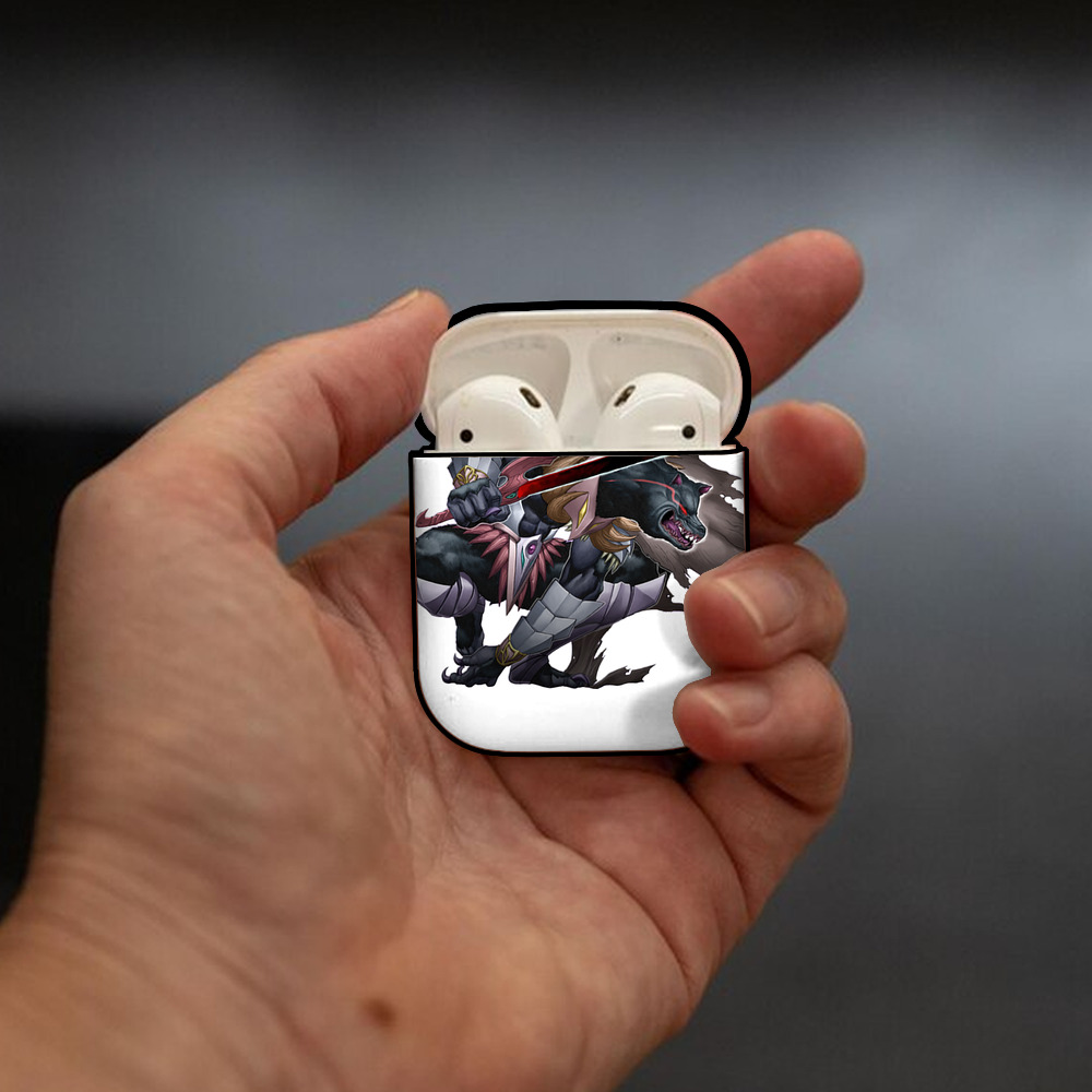 遊☆戯☆王 Yu-Gi-Oh! AirPods 第2世代保護ケース ハードシェル ブラック 耐衝撃・防指紋・カラビナ付き