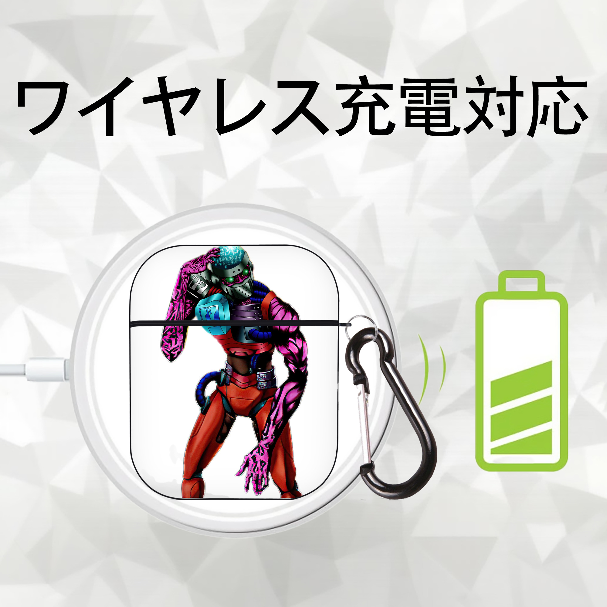 遊☆戯☆王 Yu-Gi-Oh! AirPods 第2世代保護ケース ハードシェル ブラック 耐衝撃・防指紋・カラビナ付き