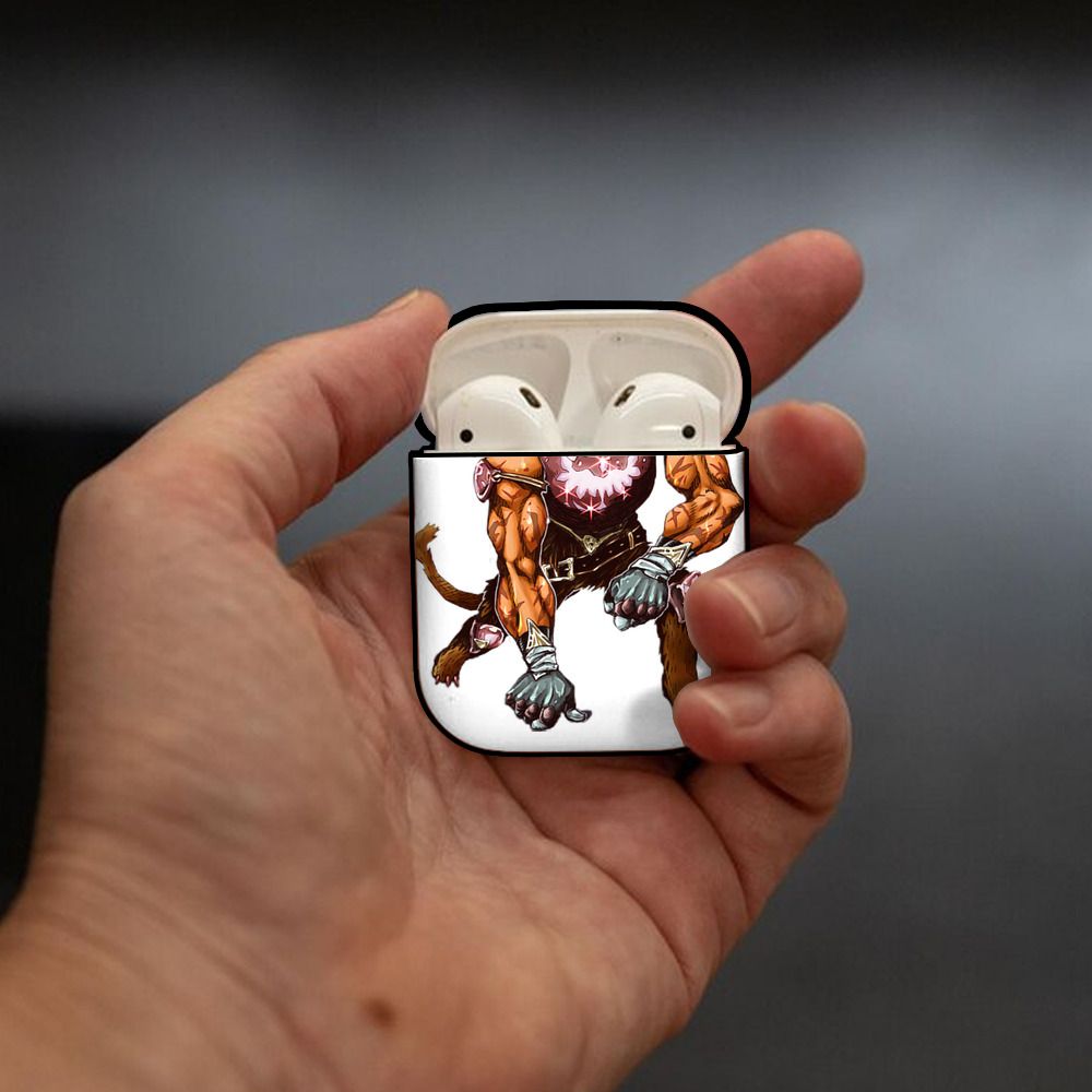 遊☆戯☆王 Yu-Gi-Oh! AirPods 第2世代保護ケース ハードシェル ブラック 耐衝撃・防指紋・カラビナ付き