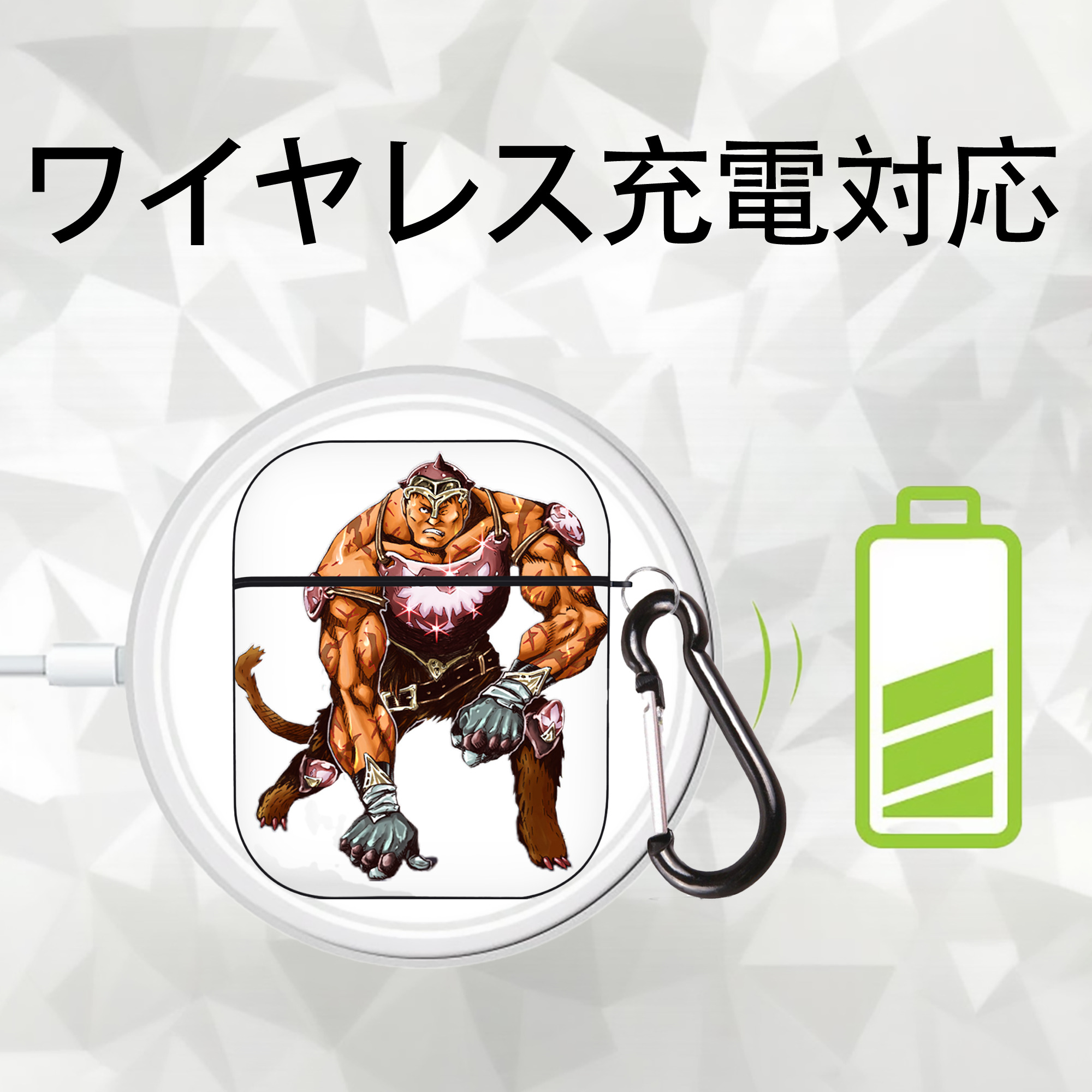 遊☆戯☆王 Yu-Gi-Oh! AirPods 第2世代保護ケース ハードシェル ブラック 耐衝撃・防指紋・カラビナ付き