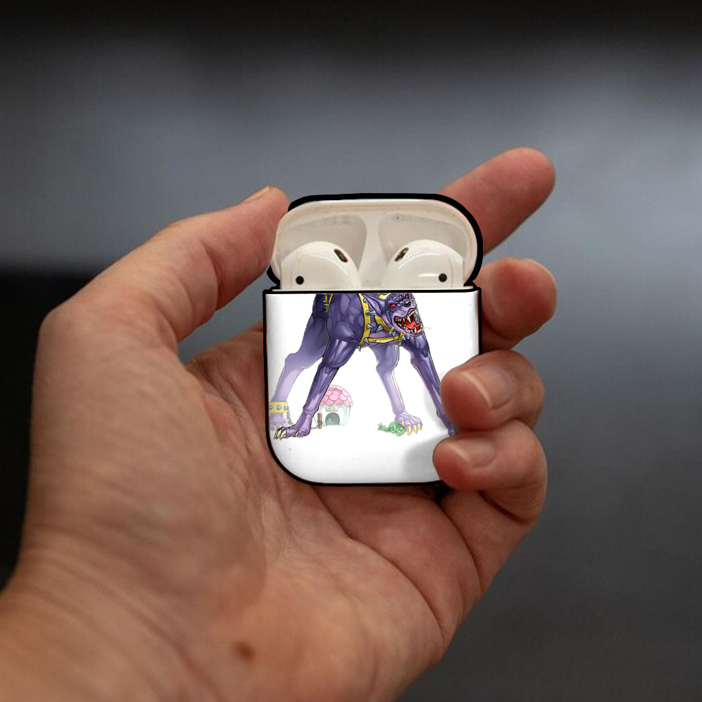 遊☆戯☆王 Yu-Gi-Oh! AirPods 第2世代保護ケース ハードシェル ブラック 耐衝撃・防指紋・カラビナ付き