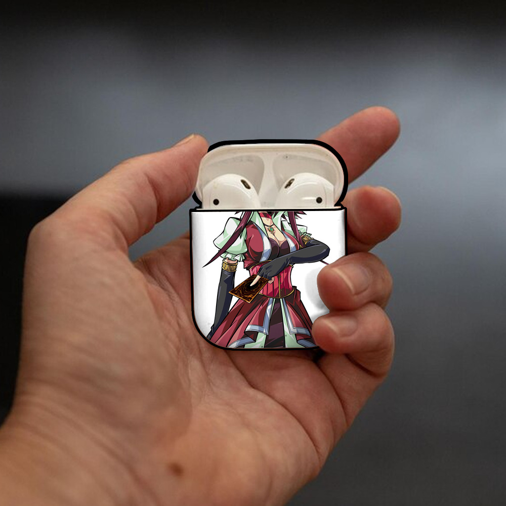 遊☆戯☆王 Yu-Gi-Oh! AirPods 第2世代保護ケース ハードシェル ブラック 耐衝撃・防指紋・カラビナ付き