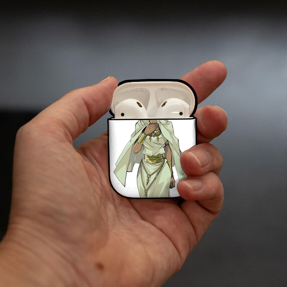 遊☆戯☆王 Yu-Gi-Oh! AirPods 第2世代保護ケース ハードシェル ブラック 耐衝撃・防指紋・カラビナ付き
