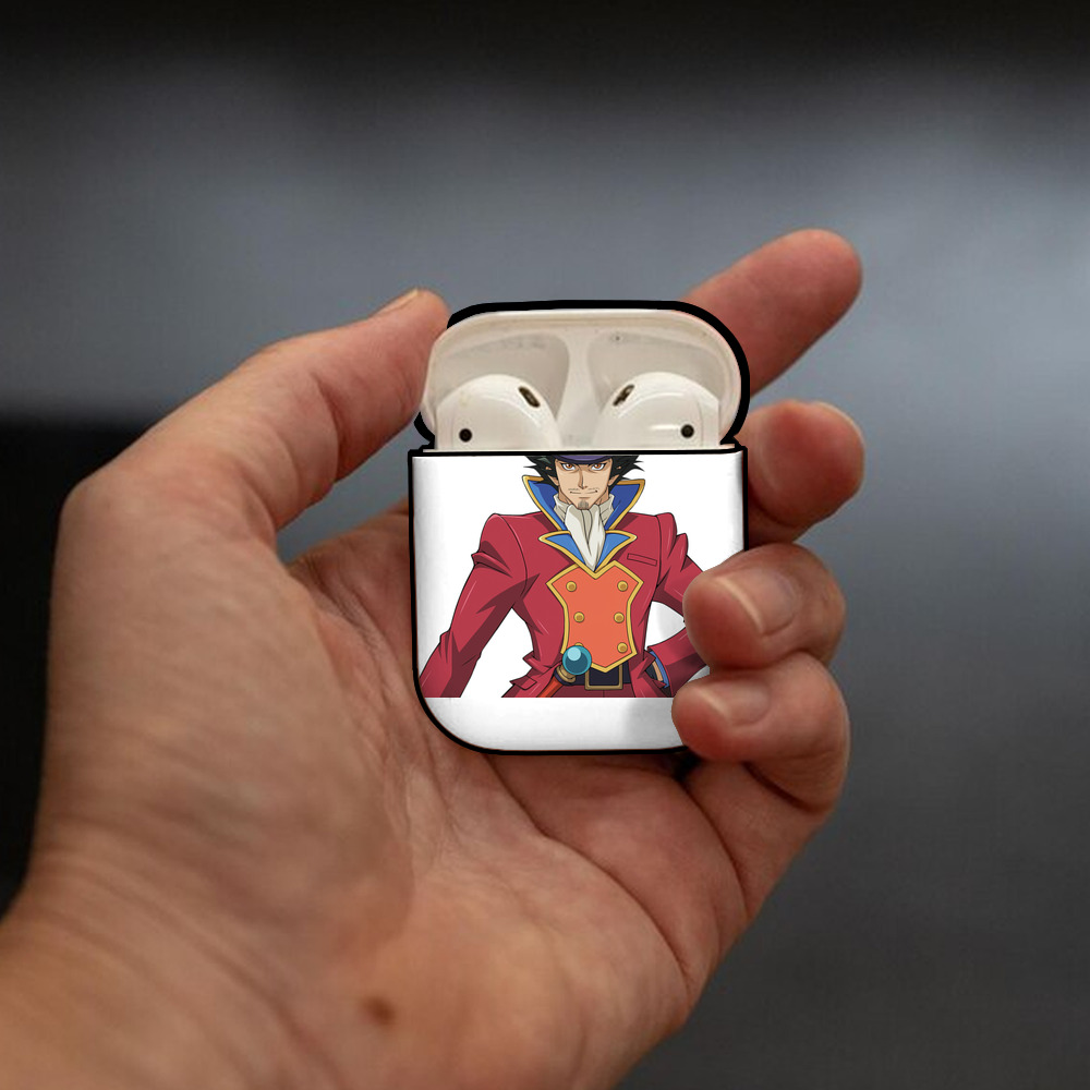 遊☆戯☆王 Yu-Gi-Oh! AirPods 第2世代保護ケース ハードシェル ブラック 耐衝撃・防指紋・カラビナ付き