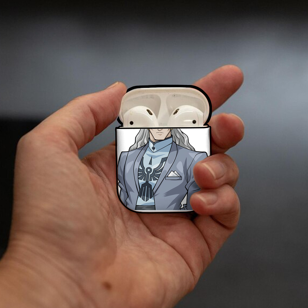 遊☆戯☆王 Yu-Gi-Oh! AirPods 第2世代保護ケース ハードシェル ブラック 耐衝撃・防指紋・カラビナ付き