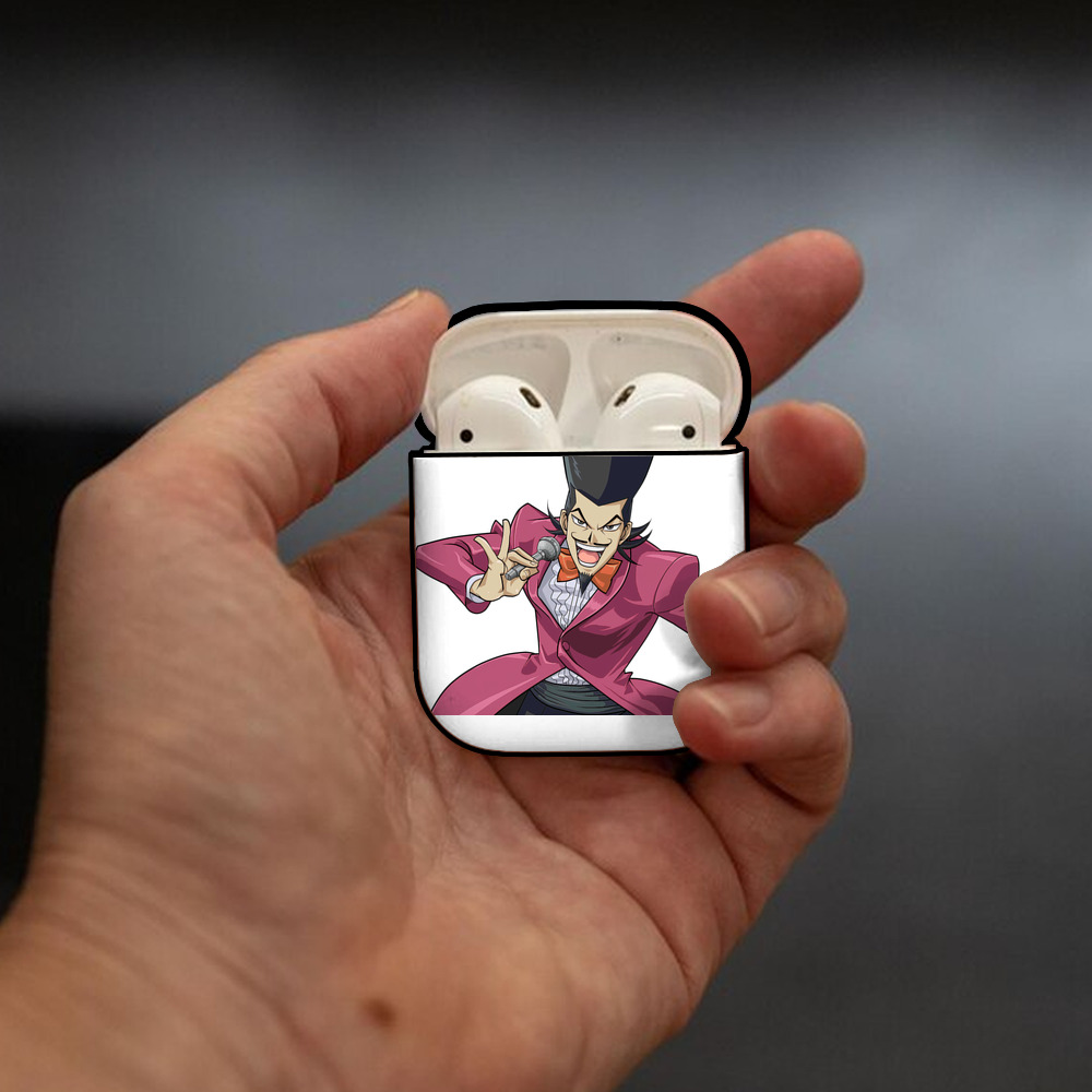 遊☆戯☆王 Yu-Gi-Oh! AirPods 第2世代保護ケース ハードシェル ブラック 耐衝撃・防指紋・カラビナ付き