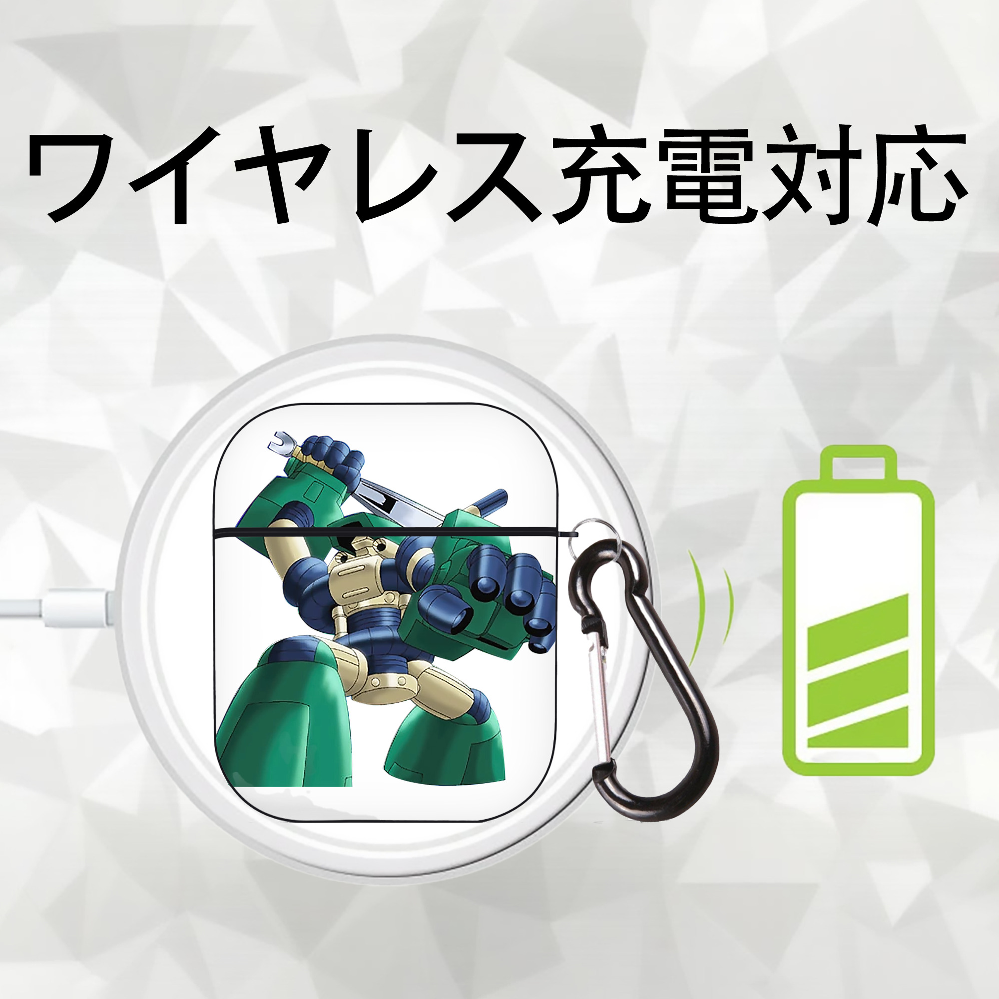 遊☆戯☆王 Yu-Gi-Oh! AirPods 第2世代保護ケース ハードシェル ブラック 耐衝撃・防指紋・カラビナ付き