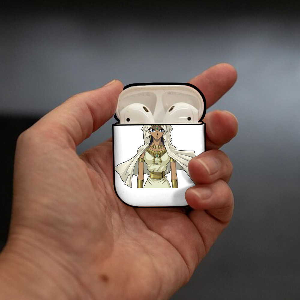 遊☆戯☆王 Yu-Gi-Oh! AirPods 第2世代保護ケース ハードシェル ブラック 耐衝撃・防指紋・カラビナ付き