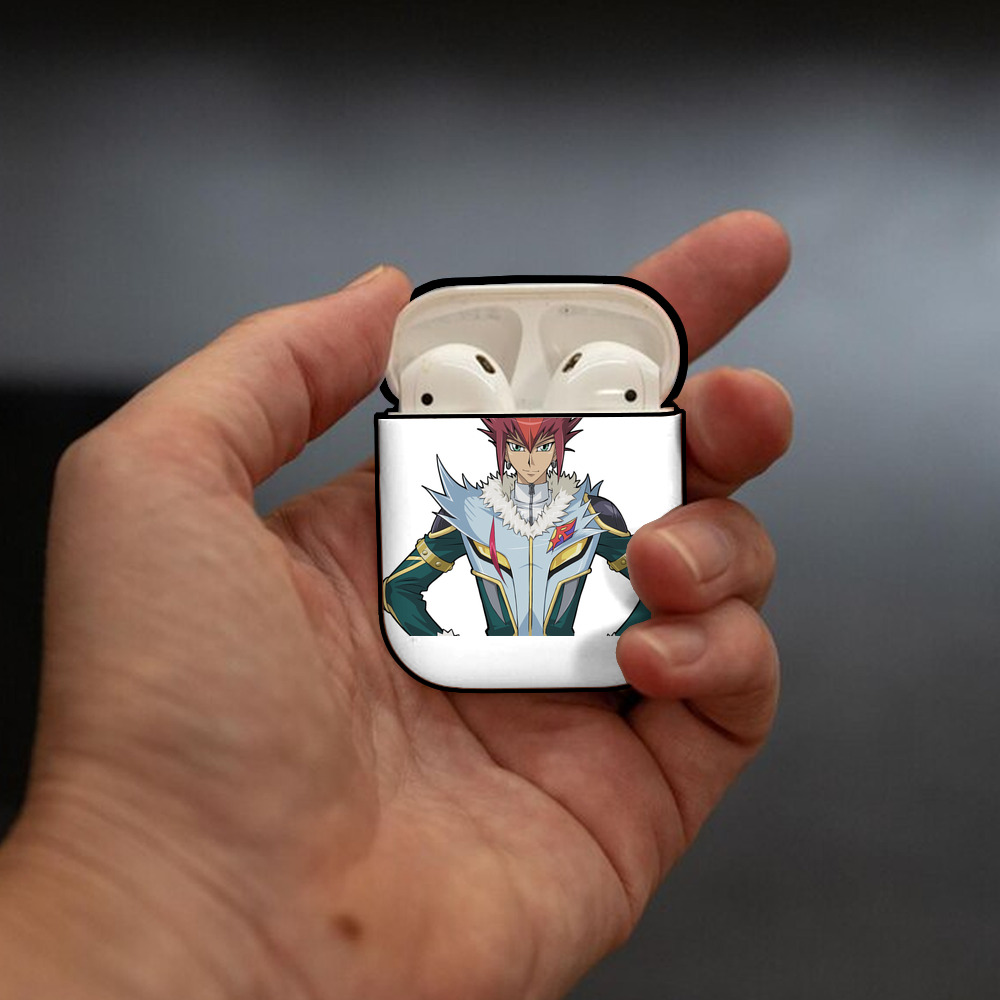 遊☆戯☆王 Yu-Gi-Oh! AirPods 第2世代保護ケース ハードシェル ブラック 耐衝撃・防指紋・カラビナ付き